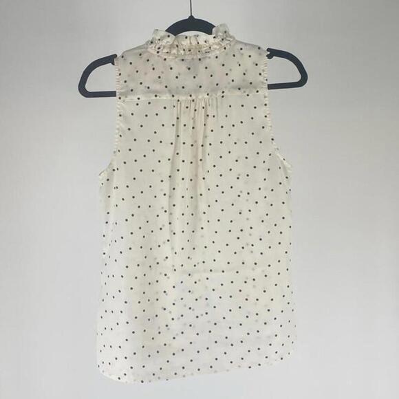 Stylish Polka Dot Sleeveless Blouse - Picture 2 of 2